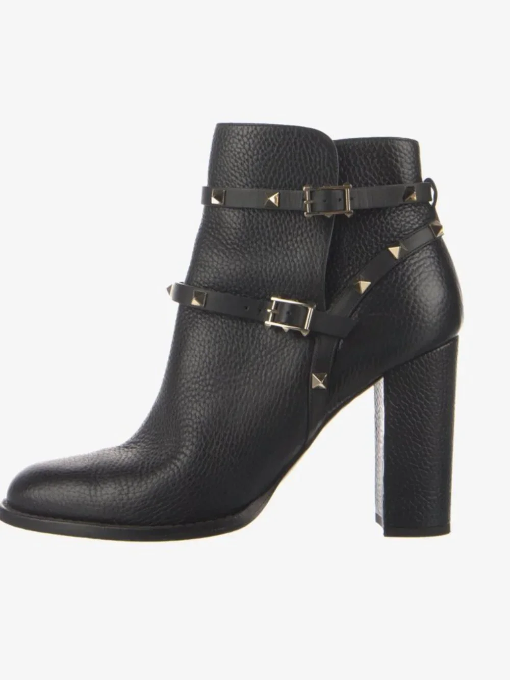 Valentino Rockstud Leather Ankle Boots - Size 38